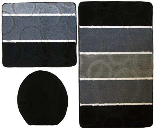 Ilkadim Orion Badgarnitur 3 TLG. Set 50x80 cm Mehrfarbig gestreift, WC...