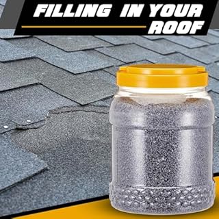 Nuanchu Roofing Granules 6.6 lb Bottle Roof Shingles Particles for Repair, Drainage, Heat Dissipation, Sound Insulation(Gray)