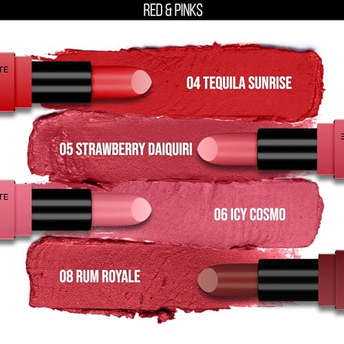 Image of Staze 9to9 Creme De La Matte Lipstick | Intense Color Payoff | Weightless Silky Formula | Smudgeproof & Transferproof | 12 Hrs Stay | Non-Drying Pigmented Lightweight | 05 Strawberry Daiquiri | 4.2 g