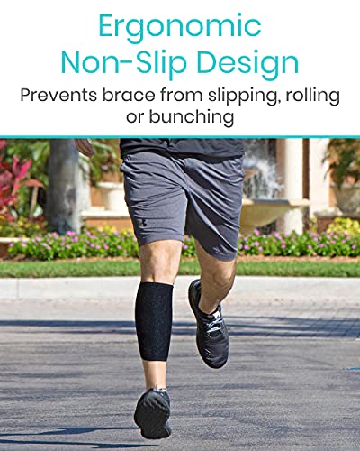 Shin Support Brace by Vive – Best Adjustable Calf – Shin zawleczka Compression Wrap increases Circulation & reduces swelling – Calf Compression Sleeve for Leg Pain – Vive Guarantee