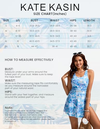 Swim Suits for Women 2025 Two Piece Tankini Swimsuits for Women Tummy Control Split Swimdress Skirt Ruched Modest Bathing Suits with Boyshort(Blue-White Plant Print M) - Image 5