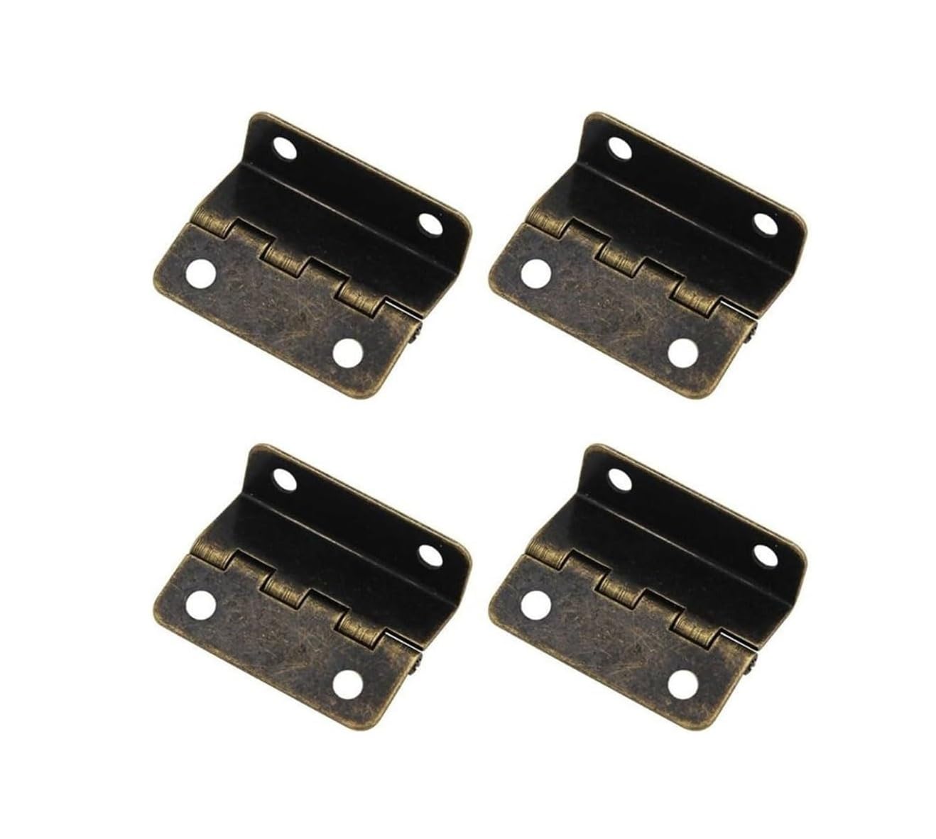 Vividcrate Bronze 4Pcs Vintage Cabinet Door Hinges, 1.6In Iron Hinges(Bronze)