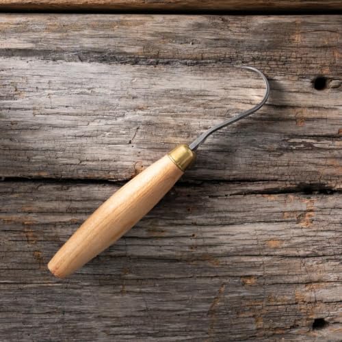 Image of FLEXCUT Wood Carving Tools |Spoon Carving Tools for Beginners and Professionals | Includes Stub Sloyd, Bevel Sloyd Hook Knife & Spoon Blank | 1095 High Carbon Steel Blade | KN70 | Made in the U.S.A.