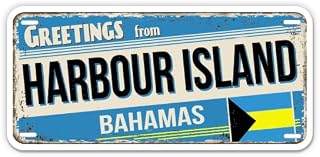 Squiddy Greetings from Harbour Island Bahamas - Vinyl Sticker for Car, Laptop, Notebook (5.5" Wide)