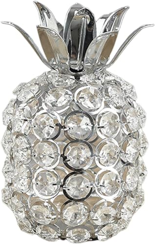 koTTIYA Pineapple Ornament Artificial Fruit Figurine Collectible Pineapple Sculpture Lifelike Fruit Tabletop Ornament for Office Bedroom Home Tabletop Decor - Silver