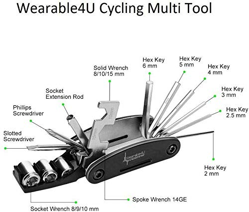 Miniatura 9 de Wearable4U - Garmin Varia RTL515 - Radar retrovisor de ciclismo con alertas visuales y audibles para vehículos con paquete de múltiples herramientas