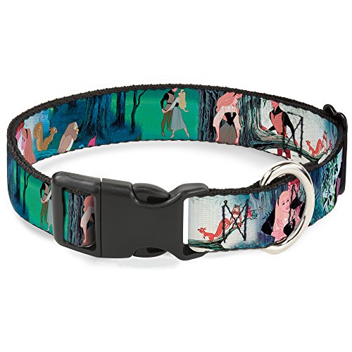 Image of Buckle-Down Breakaway Cat Collar - Sleeping Beauty Woods Scenes - 1 /2 inch Wide - Fits 9-15 inch Neck - Large