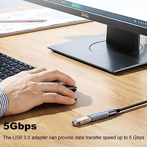 Areme 4 Pack Usb 3.0 Adapter, Aluminum Usb To Usb Extension Connector, Usb A Female To Female Coupler Extender (Grey) #TOP2