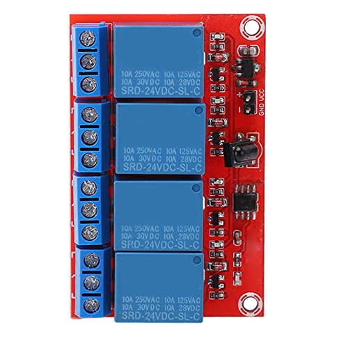 Set Of 4Channel Relay Modules, Compact Set Of 4Channel Relay Modules Receiver Set Long Life, Saving Labor With Internal Battery For 24V #TOP4