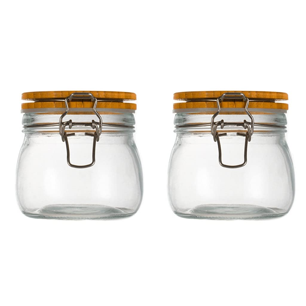 Latas de té, tarros de cristal con tapa hermética, tarros de boca ancha, juego de 2 recipientes de cocina, recipientes para fermentación, tarros (color: 2 unidades, 1500 ml)
