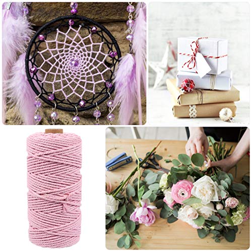 Cordones de algodón colores resistentes para tejer tapices de macramé vivos 5