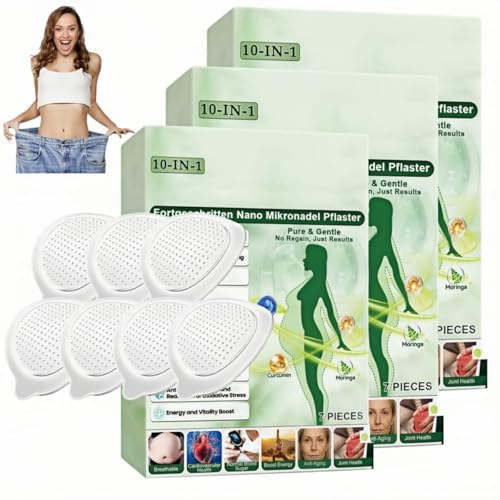 Moringa 10 IN 1 Advanced Nano Microneedle Patch 2026 New WeightLoss Patches Natural Metabalance Patch Microneedle Patches Gentle Soothing for All Body Types (3 Box)