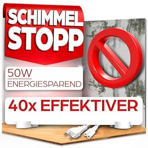 HEIMWERT Anti Schimmel Heizung mit Spezial Infrarot Schutzmembran - Tötet Schimmel besonders energiesparend und chemiefrei in Wand, Tapete, Bad, Keller ab - Anti Mold Dry 50w (50 x 10 x 1, cm)