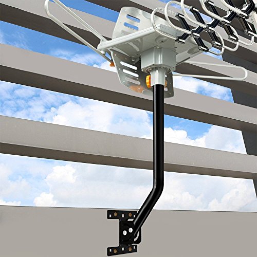 Vansky Adjustable Attic Antenna Mount - Outdoor TV Antenna Mounting Pole Universal Mount Brackets - Easy Installation, Solid Structure, Weather Proof (1in Diameter Mount Pipe)
