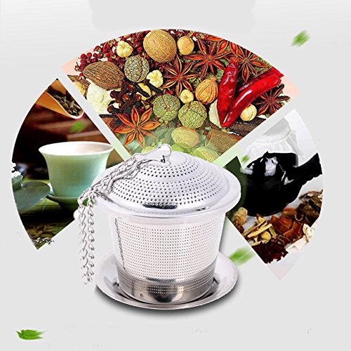 Silver Stainless Steel Tea Infuser Teapot Strainers Loose Leaf Tea