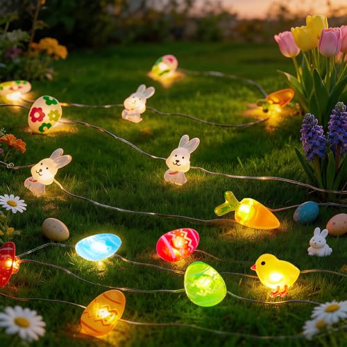 Guirnalda de luces de Pascua LED, ideal para regalar y animar la fiesta de caza familiar