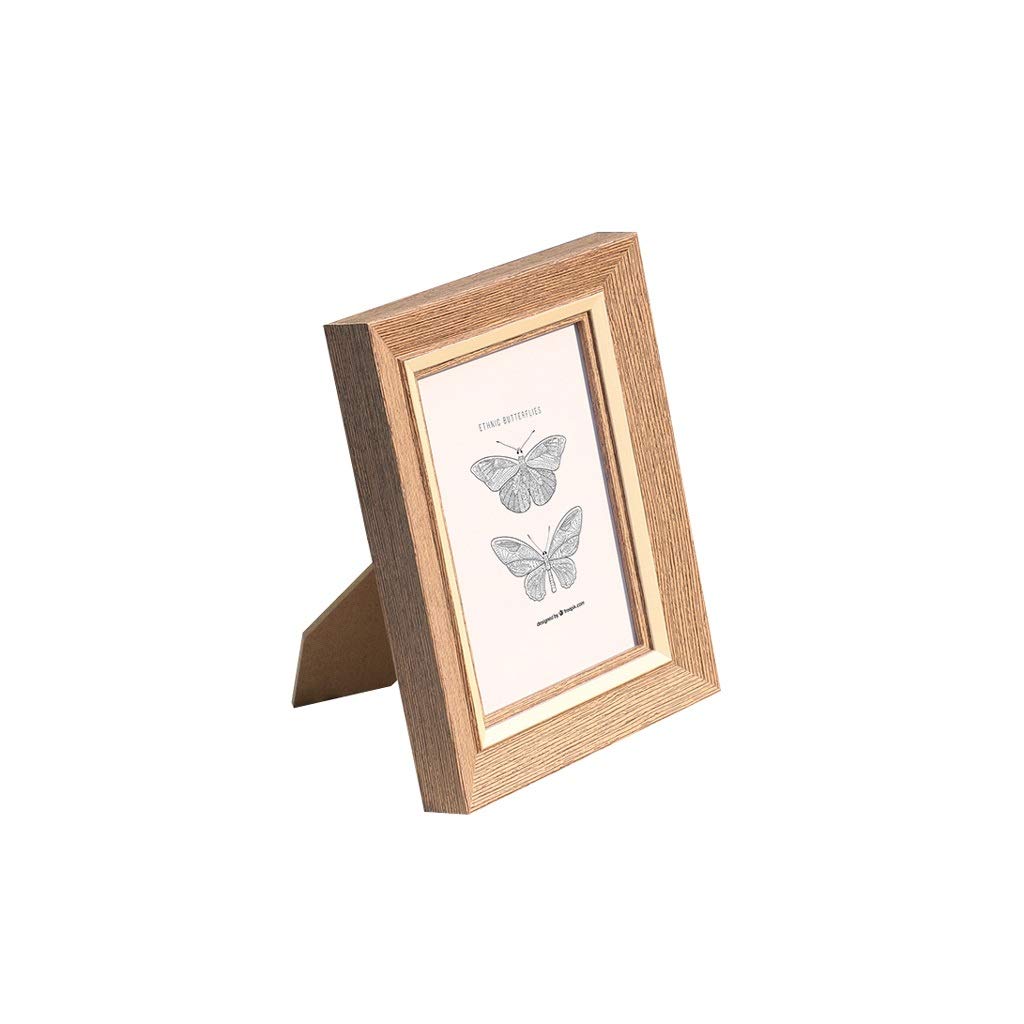 Cadre photo mariage en bois marron 5 pouces pour souvenir créatif mural
