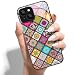 Produktbild Handyhülle für Samsung Galaxy S24 Plus HD Glas PC Hardcase Drucken Rückseite mit Silikon Hülle Schutzhülle Case Cover Muster Design für Mädchen Jungen - Kariertes Mandala