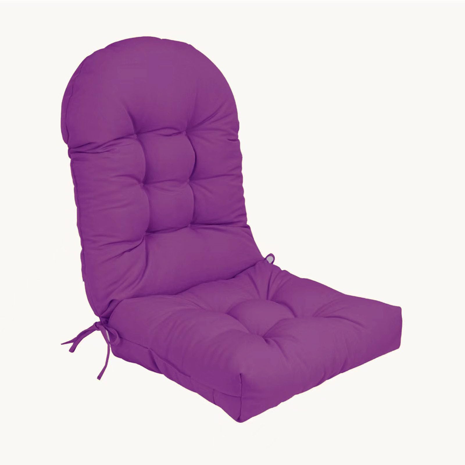 High Back Adirondack Chair Cushion, Waterproof Rocking Chair Cushion, Patio Cushions for Outdoor Furniture,Purple