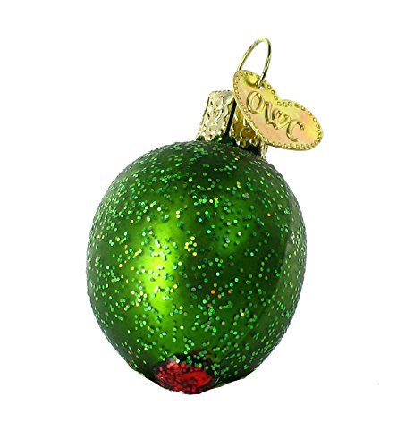 Old World Christmas Stuffed Green Olive Glass Blown Ornament for Christmas Tree,...