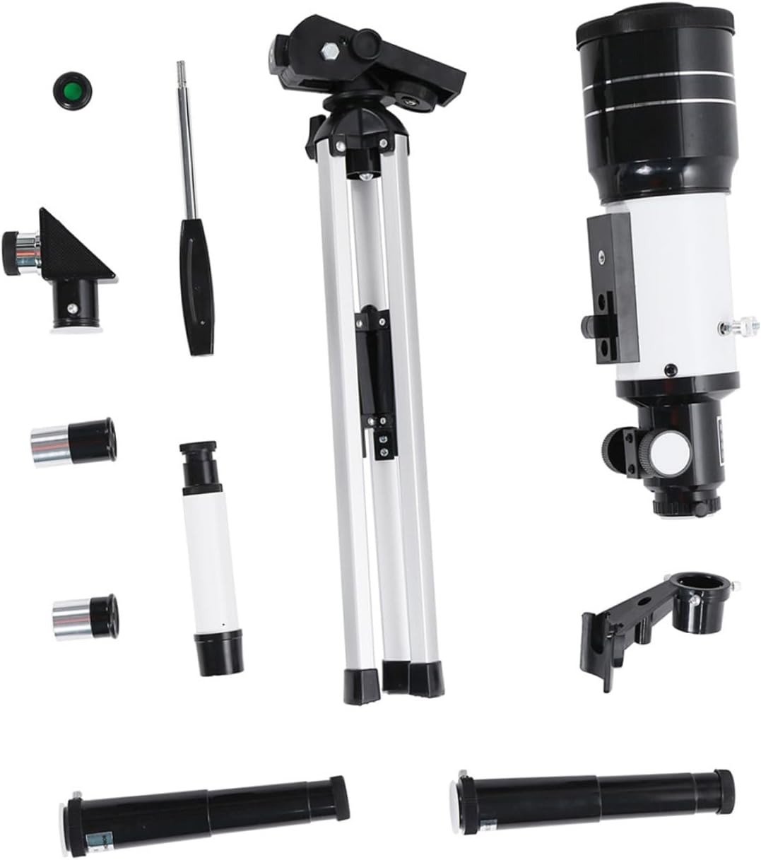 Toddmomy Zoom Refracting Astronomical Telescope with Angle Fully Coated Optics Tripod and Phone Holder for Adults and Beginner Astronomy Enthusiasts
