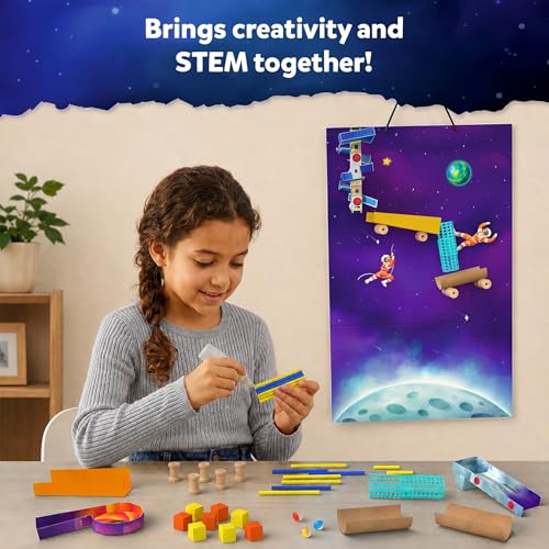 Image of Skillmatics Marble Run STEM Building & Construction Kit - 225+ Pieces | DIY Science, Art & Craft Activity, Build Space Tracks, Educational Toys Gifts for Kids Ages 8, 9, 10, 11, 12 & 13