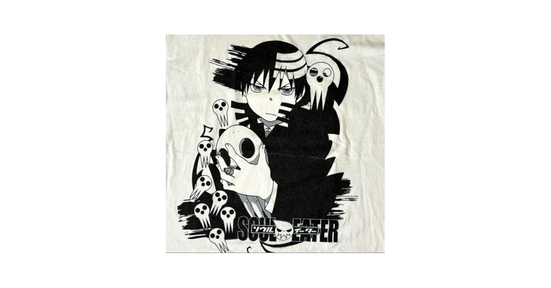 00s ソウルイーターSOUL EATER デス ザ キッド Tシャツ ブラック 00s ソウルイーターSOUL EATER デス ザ キッド Tシャツ ブラック
