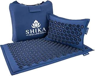 Shika Wellbeing Acupressure Mat & Pillow Set- Eco Premium Deep Relaxation Acupuncture Body Mat and Pillow for Better Sleep, Stress & Tension Release -Sustainable & Durable