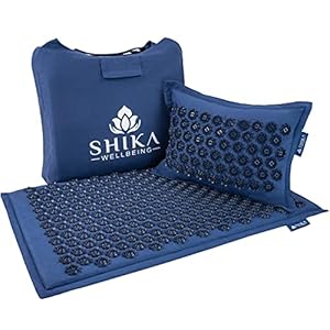Shika Wellbeing Premium Acupressure Mat & Pillow Set with Bag Deep Relaxation Acupuncture Body Mat and Pillow for Better Sleep, Stress & Tension Release Sustainable & Durable