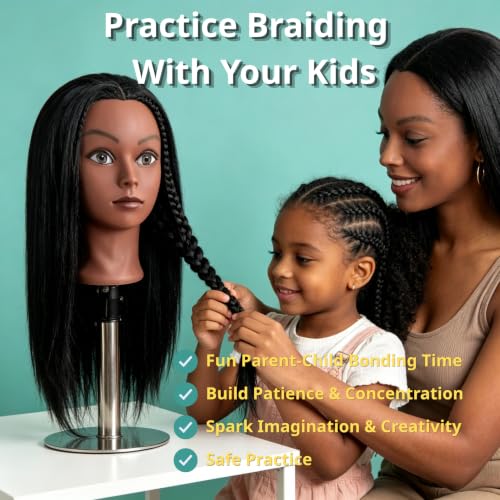 Mannequin Head with Hair for Braiding 26 Inch Practice Hair Mannequin Head by Leticia - Image 8