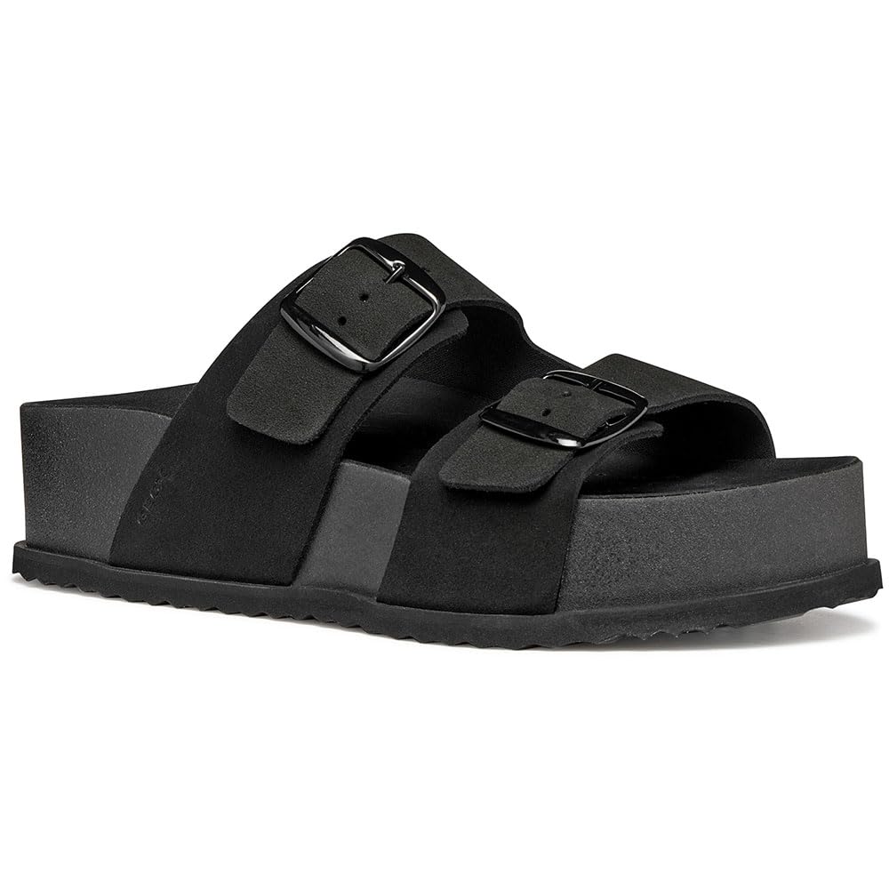 Geox D Sandybett High A, Sandalia Plana Mujer