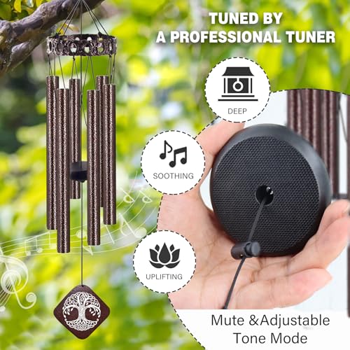 Image of ASTARIN Personalized Memorial Wind Chimes, Customized Wind Chime for Loss of Loved One /Mother /Father, Wind Chimes for Outside Garden Decoration, Sympathy Gifts for Women /Man