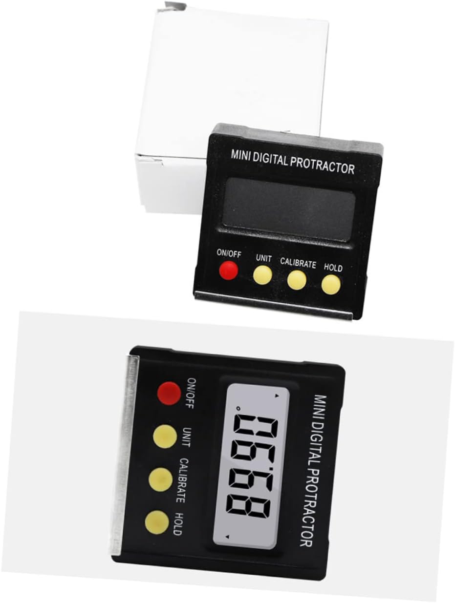 DOITOOL 2 pcs Mini Digital Inclinometer with LCD Display Portable Angle for Precise Tilt Measurement Convenient Compact Design for Woodworking and DIY Projects