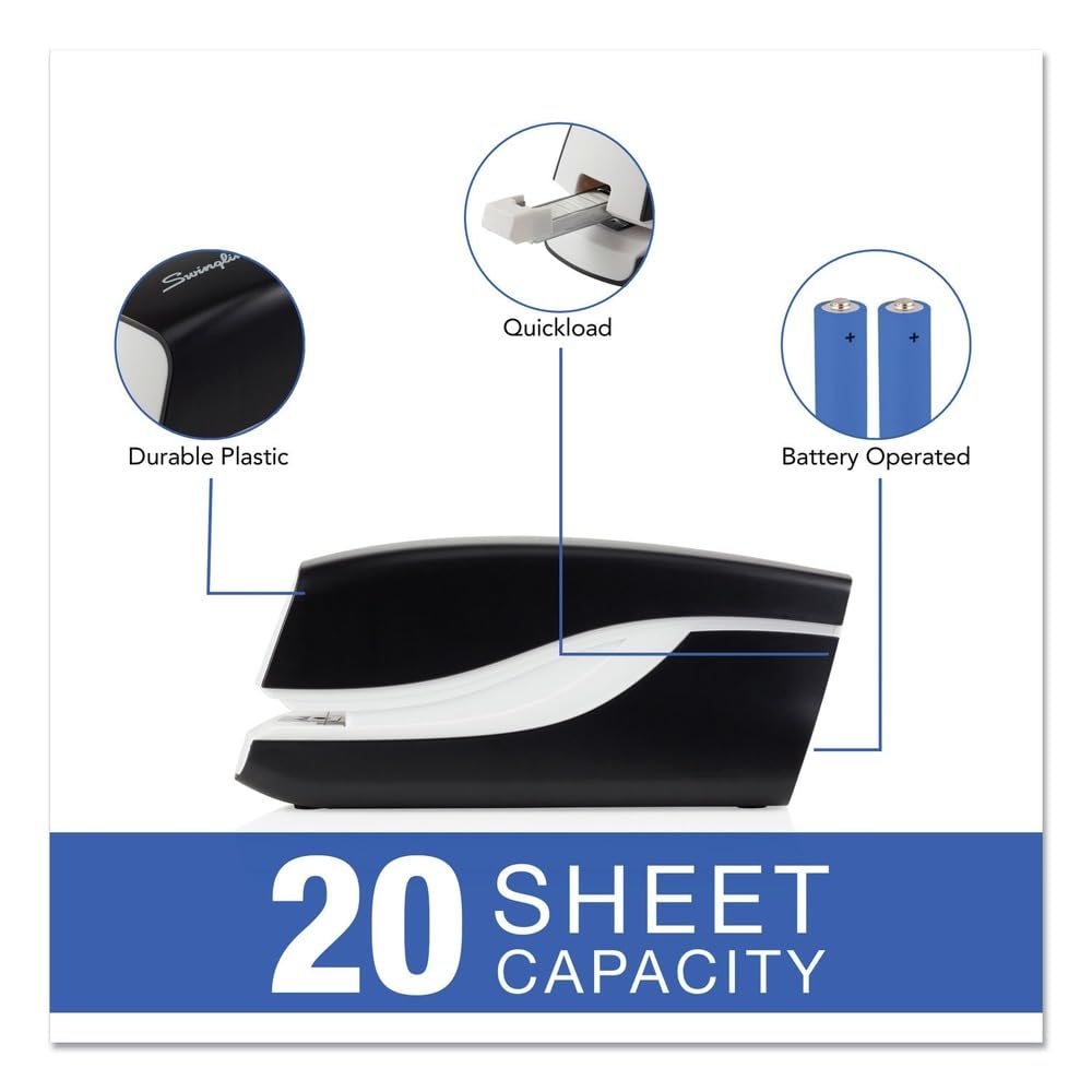 Breeze Automatic Stapler, pojemność 20 sztuk, czarny, sprzedawany jako 1 każdy