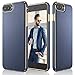 LOHASIC iPhone 7 Plus Case, [Premium Leather] Slim Fit & Anti Slip Texture Scratch Resistant [Soft TPU Bumper] Frame Cases Protective Cover Compatible with iPhone 7 Plus 5.5 inch - [Navy Blue]