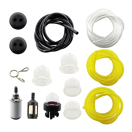 MCHNIC Lot de 14 Kit de Tuyau de Carburant de 1m, Filtre à Essence, Ampoule D'amorçage, Joint De Réservoir, pour tondeuses à essence, Souffleur, Tronçonneuse, débroussailleuses, coupe-bordures