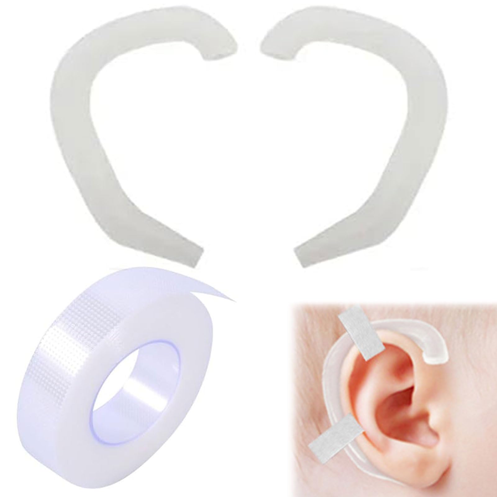 Silikon Neugeborenen Baby Ohr ästhetische Korrekturen Ohrkorrektur Abstehende Ohren Baby Ohrkorrektur Kinder Kleinkind hervorstehende Kleinkind Hervorstehende Ohr Patch Aufkleber Korrekturfilm 1 Pair