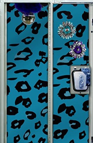 Luv Ur Locker Starter Pak - Turquoise Blue & Black Cheetah with Purple, Turquoise Blue Accents