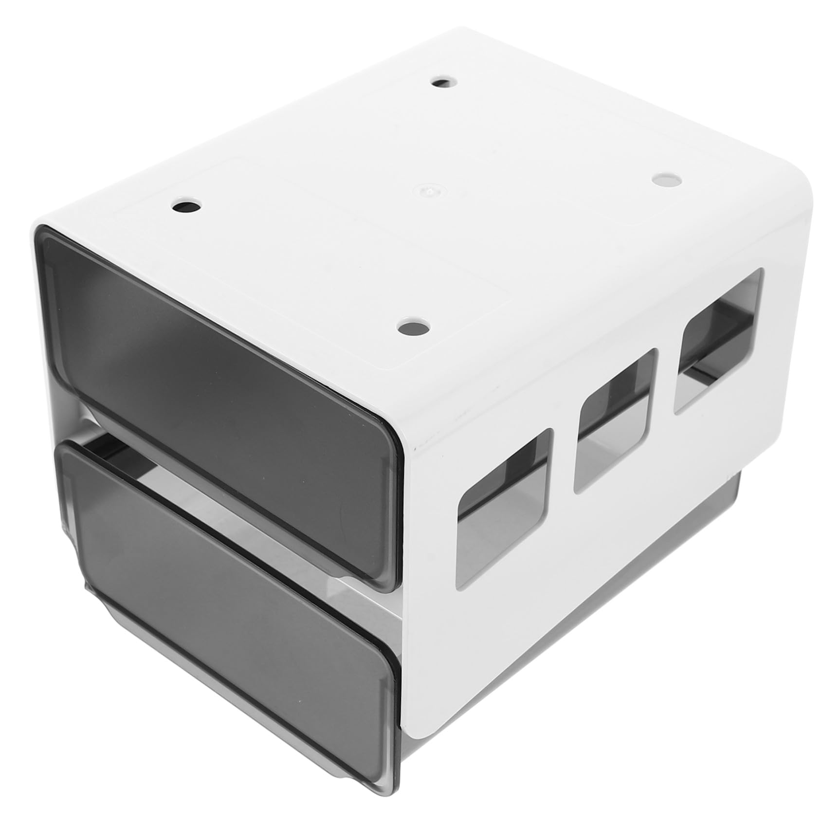 Organizer Sotto Scrivania in Plastica Resistente Abs e Pp Cassetto Nascosto Per Ottimizzare Lo Spazio Ufficio Camera Cucina Con Capacità Per Cancelleria e Piccoli Oggetti Facile Da
