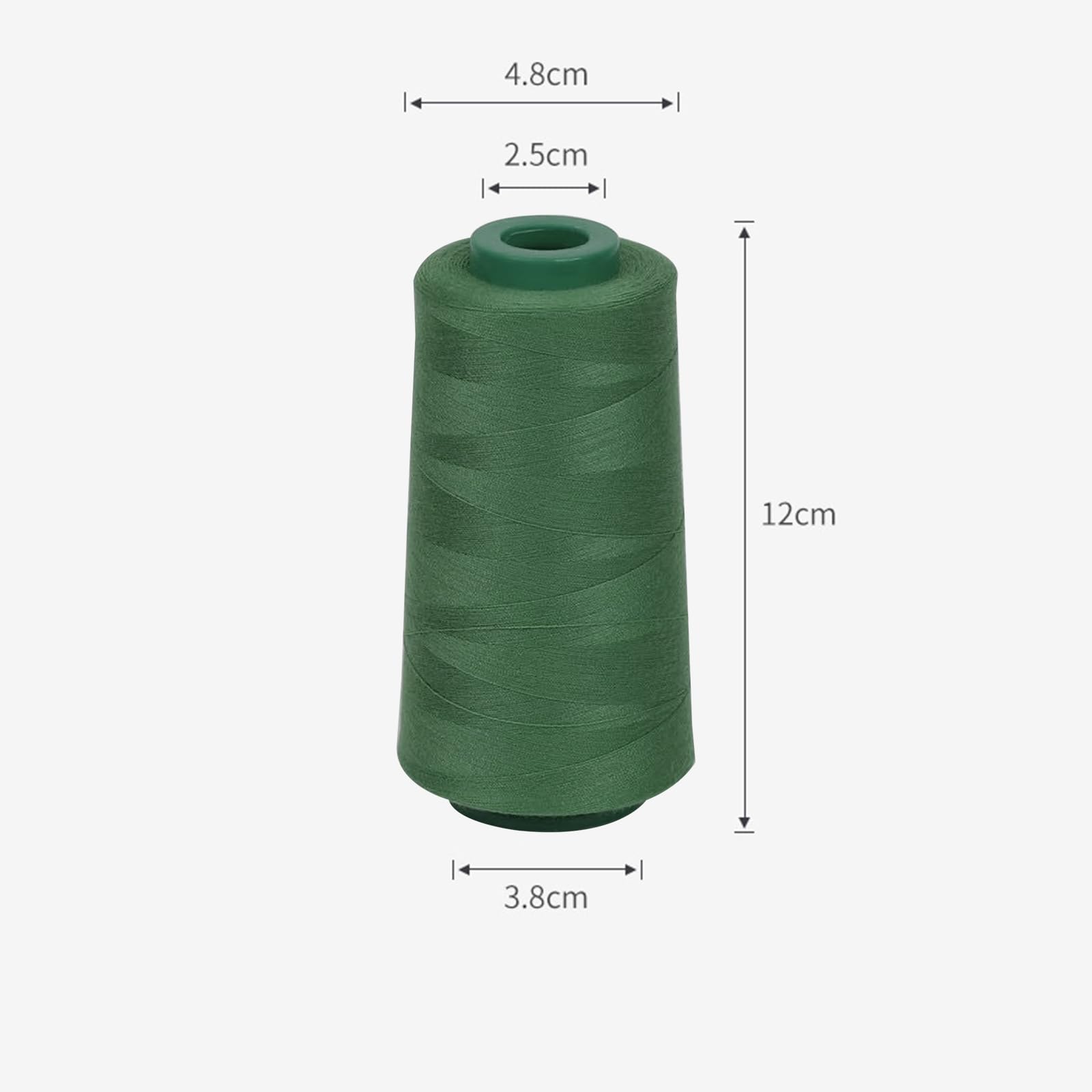 1 Spool Polyester Thread, Dark Green Polyester Sewing Thread for Hand and Machine Sewing 3000 Yards - Image 2