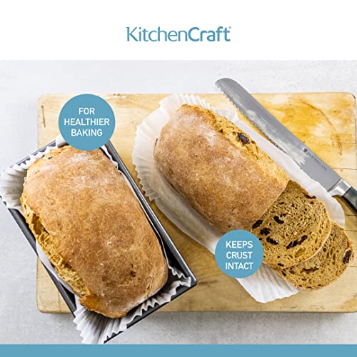 KitchenCraft Loaf Tin Liners, Non Stick, Cake and Bread Tin, 2 x 9 cm, Pack of 4 Liners, White - Image 5