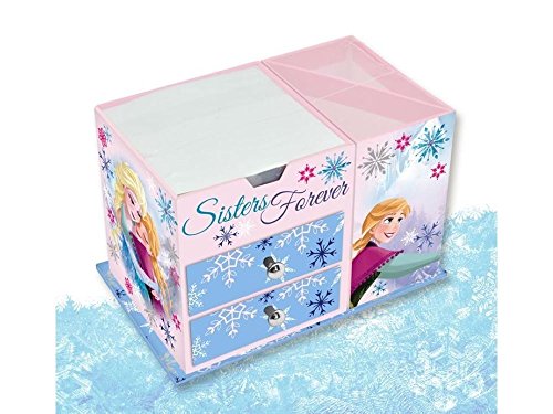 La Reine des Neiges Disney Boîte à Bijoux en Bois, Rose Layette, 9,5 x 21 x 3 cm