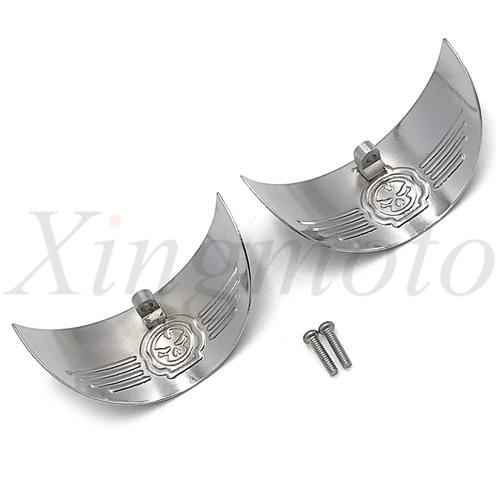 NBX- Skull Turn Signal Visors For Compatible with Harley 86-92 FXRT/86-90 FLST/88-17 FLSTC/94-17 FLHR