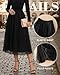 Cutecrop Women Tulle Skirt Fashion Pleated Mesh Skirt Elastic High Waist A Line Layered Flowy Party Wedding Daily Wear(Black,L)