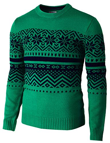 H2H Mens Casual Slim Fit Knitted Christmas Sweaters Holiday Party