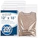 200 Count - 12 X 18 Self Seal 1.5 Mil Clear Plastic Poly Bags with Suffocation Warning - Permanent Adhesive by Spartan Industrial (More Sizes Available)