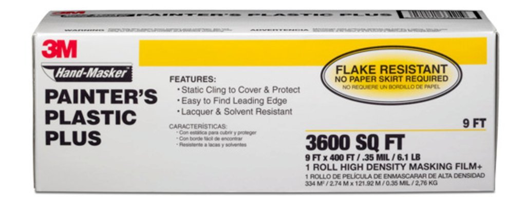 3M Hand-Masker Painter's Plastic Plus, 9Ft\PI/2,74m