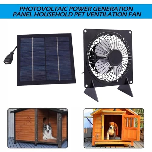 Ventilador de panel solar de 5W y 6 pulgadas para ventilación eficiente 8