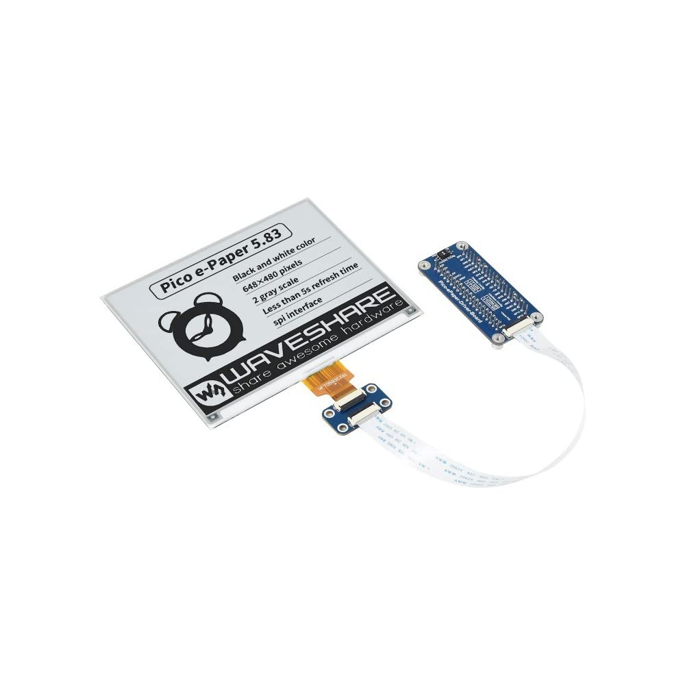 Waveshare 5.83inch E-Paper E-Ink Display Module for Raspberry Pi Pico and rpi w, 648×480, Black/White, SPI-picture-20