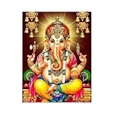 BAISHUNLI Canvas Wall Art Hindu Wall Poster Pictures Ganesha Paintings Contemporary Artwork Home Decor Wall Paintings Unframed 8x10inch
